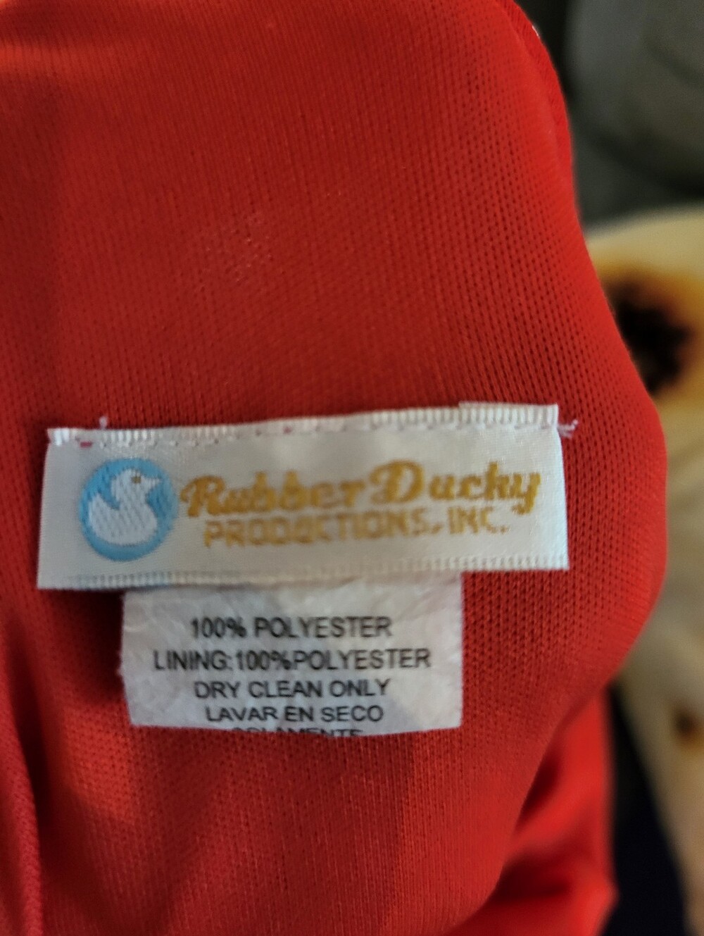 Rubber Ducky Productions, Inc. One-Shoulder Paisley Dress in Red and Gold - Picture 5 of 5